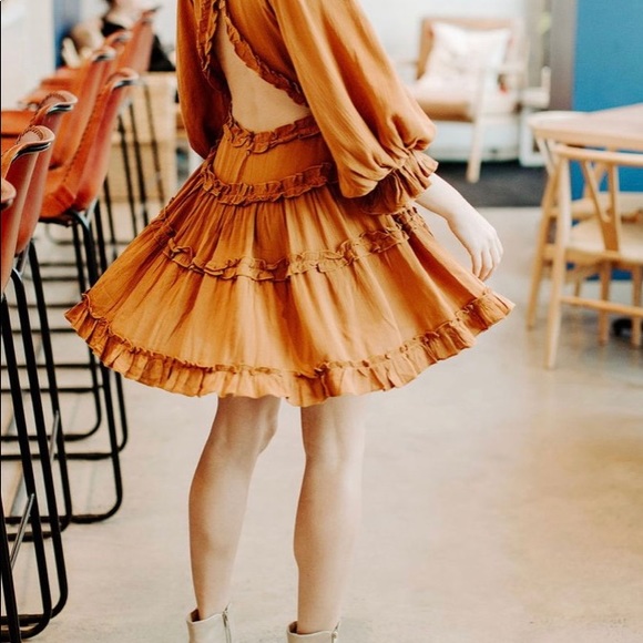 Gold Boho Dress - Picture 2 of 2